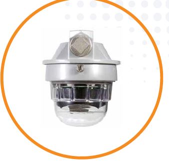 White Visual Signal Light, with Junction Box 120/240